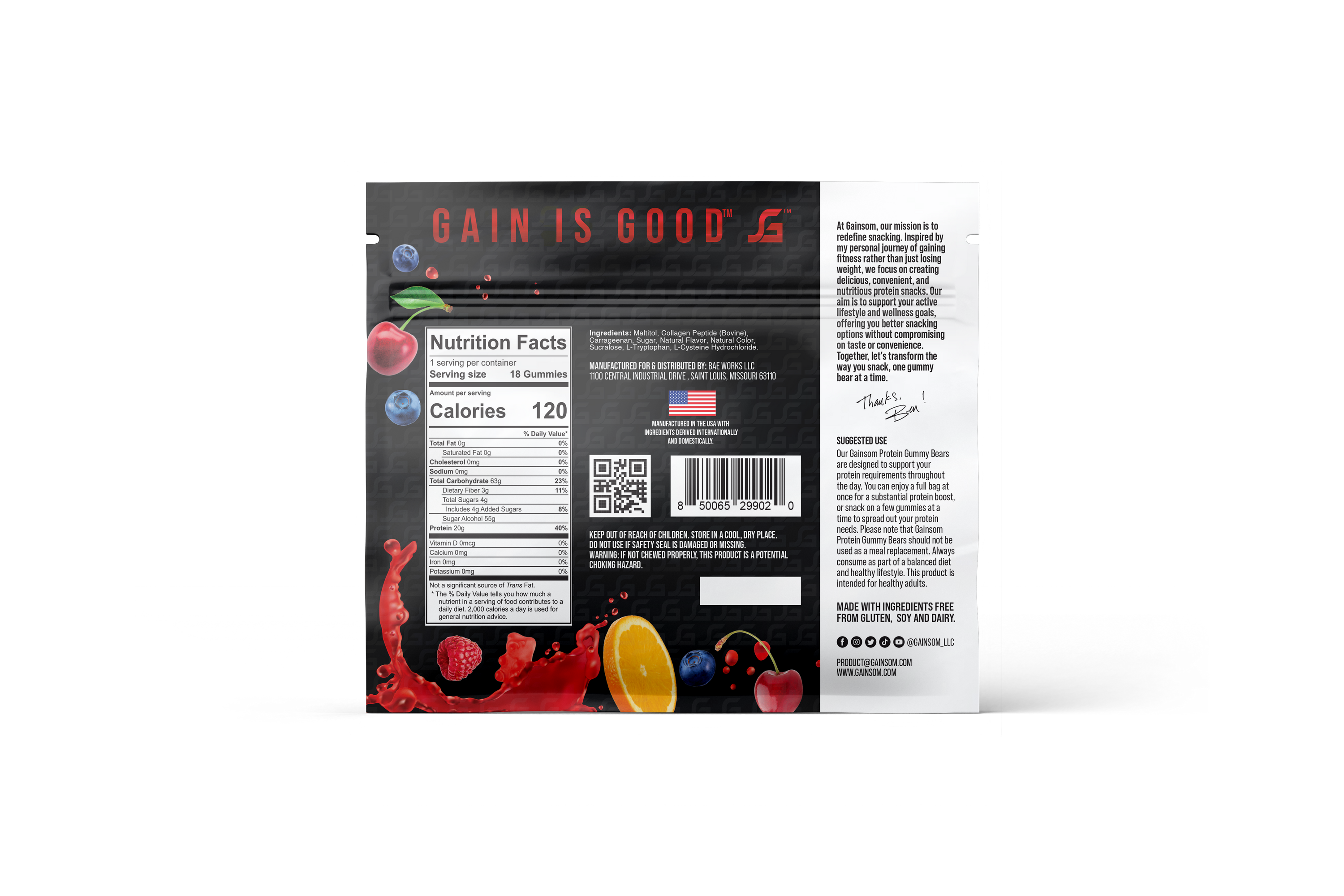 Bulk Protein gummy Box (50 bags) - Gainsom